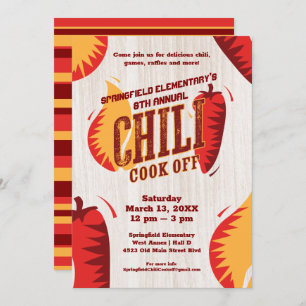 Invitation Chili Cook   Concours BBQ Cookout