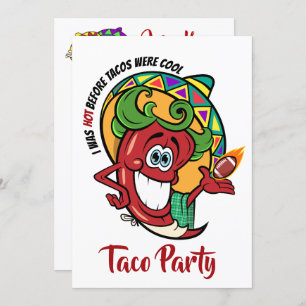 Invitation Chili Pepper Football, Taco, Quelle Que Soit L'Inv