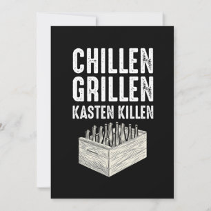 Invitation Chillen Grillen Kasten Killen BBQ Barbecue Chef Gr