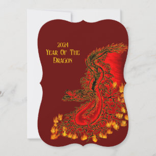 Invitation Chine Dragon, 2024 Année Du Dragon