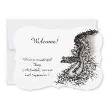 Chine Dragon, noir et blanc Design en Tattoostyl