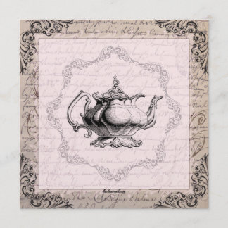 Invitation Chine Vintage Teapot Fête de l'mariée Teapot Party