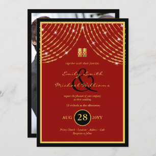 Invitation Chinois PHOTO Mariage Inviter Ampersand