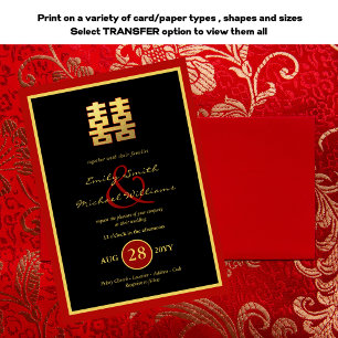 Invitation Chinois PHOTO Mariage Inviter Ampersand