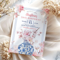 Chinoiserie Cerise Rose Fleur Anniversaire