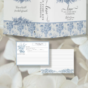 Invitation Chinoiserie Floral Blue et White Bridal Recette