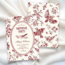 Chinoiserie florale oiseau anniversaire vintage