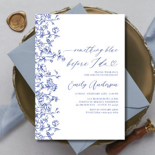 Invitation Chinoiserie française Quelque chose de bleu Fête d