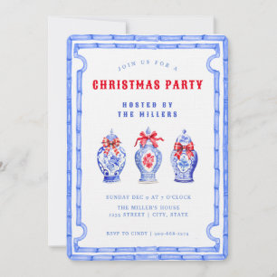 Invitation Chinoiserie Ginger Jar CHRISTMAS Party