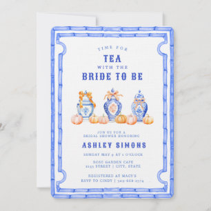 Invitation Chinoiserie Ginger Jar Fête des mariées Tea Part