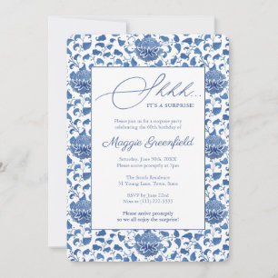 Invitation Chinoiserie Lady Milestone Anniversaire Surprise P