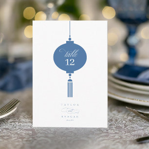 Invitation Chinoiserie Suspension Motif Lanterne No de table 