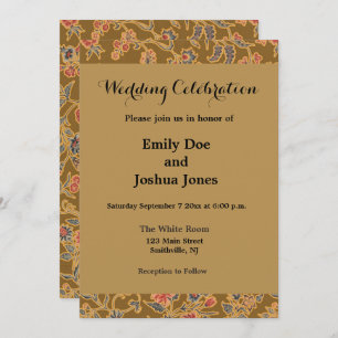 Invitation Chintz Fleur Classique Joli Design Floral Doux