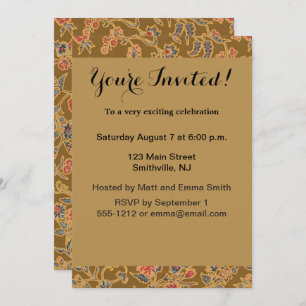 Invitation Chintz Fleur Classique Joli Design Floral Doux