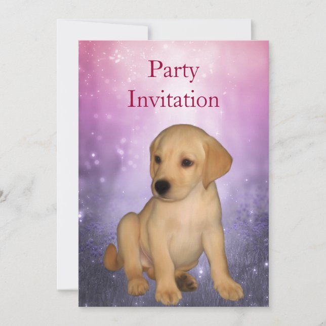 Invitation chiot Labrador au parc (Devant)