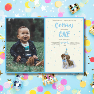Invitation Chiot pur   Basset Hund Birthday Boy
