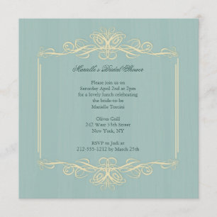 Invitation chique de Fête de la mariée de future