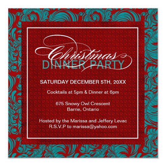Invitation chique de fête de Noël