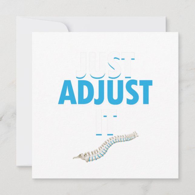Invitation Chiropraticien Drôle Ajustez-le Simplement Médecin (Devant)