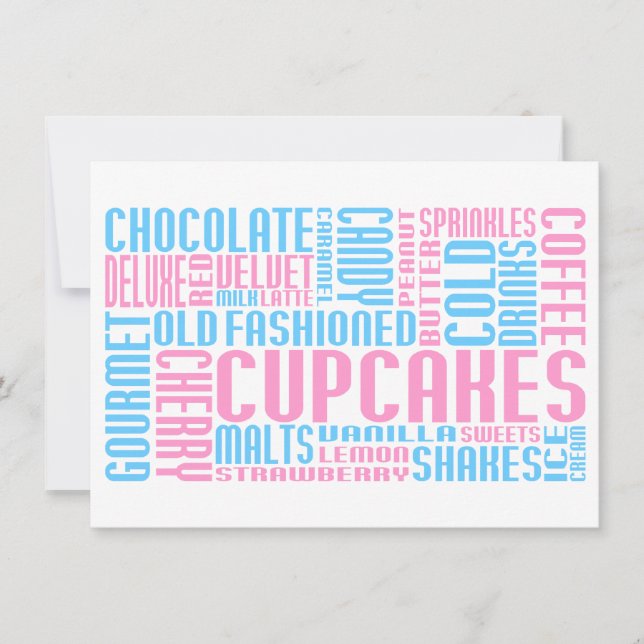 Invitation chitChat de cupcak (Devant)