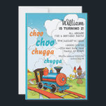 Invitation Cho Choo Train Kids Jote Train Ticket Anniversaire<br><div class="desc">Tous à bord de l'express d'anniversaire avec notre Choo Choo Train Kids Cute Train Ticket Birthday Invitation! Dotée d'un design de train gai, cette invitation est parfaite pour toute journée spéciale de jeune chef d'orchestre. Avec du texte personnalisable et des couleurs vives, il est sûr de donner le ton pour...</div>
