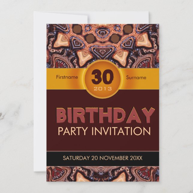 Invitation Choc Dots Earth Art Party (Devant)
