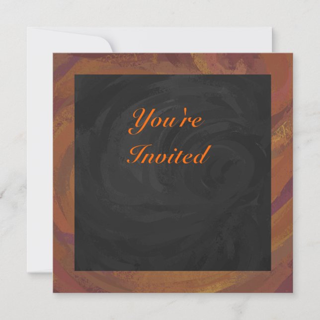Invitation Chocolat Carmel Swirl (Devant)