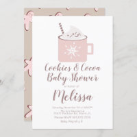 Chocolat chaud Cookies Mug Winter Girl Baby shower