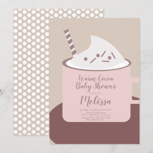 Invitation Chocolat Chaud Moderne Tasse Baby Shower