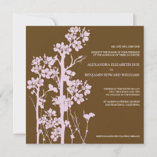 Invitation Chocolat floral japonais/Faire-part de mariage Lil