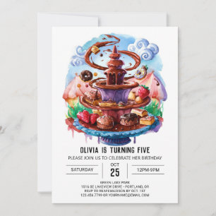 Invitation Chocolat magique simple Anniversaire