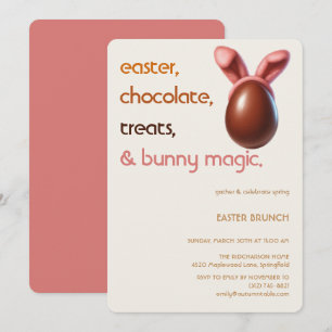Invitation Chocolat Œuf de Pâques Fête Douce Print
