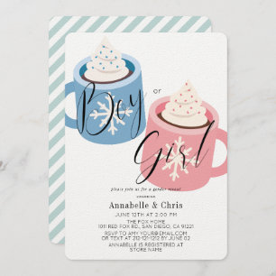 Invitation Chocolat rose et bleu Chocolat Mugs Révélation de