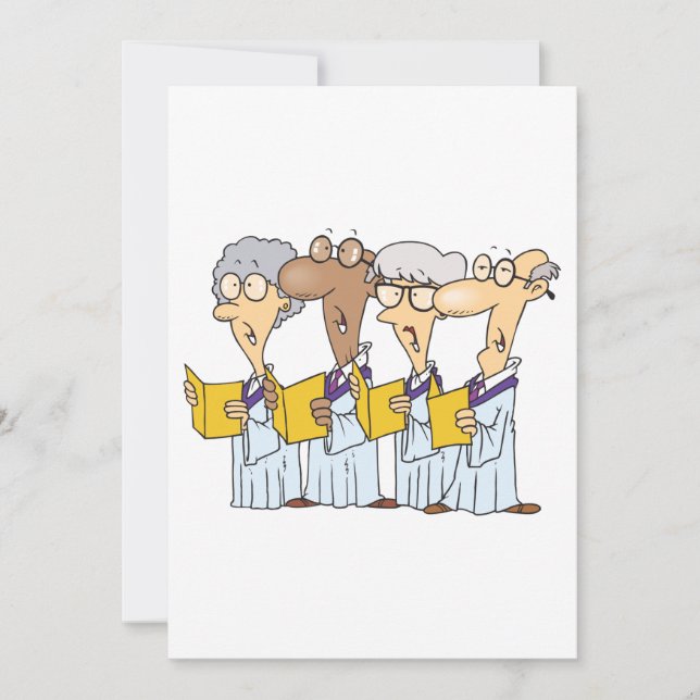 Invitation Chœur de l'église de citoyens seniors de dessin an (Devant)
