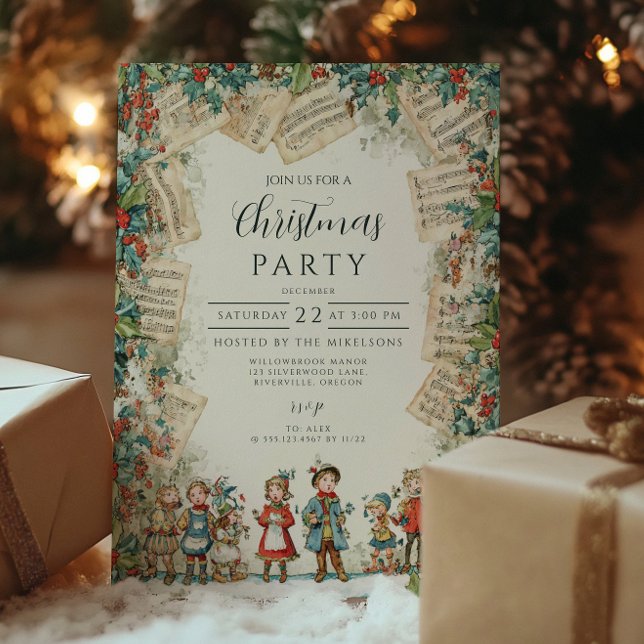 Invitation Chœur Victorien Joyeux Noël (Créateur téléchargé)