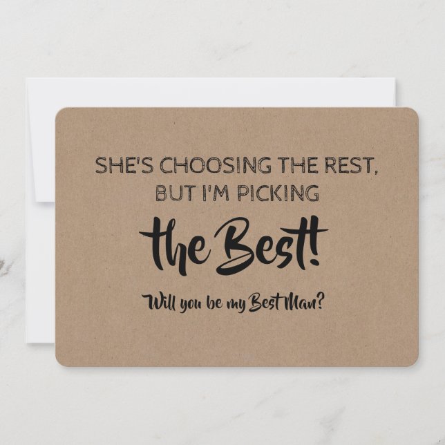 Invitation Choisir le meilleur - Meilleur homme proposition (Devant)