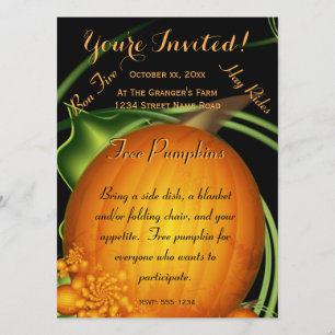 Invitation Choisir une fête Citrouille