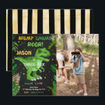 Invitation CHOMP ET RACINE ! Son Dinosaure Photo Anniversaire<br><div class="desc">CHOMP ET RACINE ! Son Dinosaure Anniversaire Photo Invitation</div>