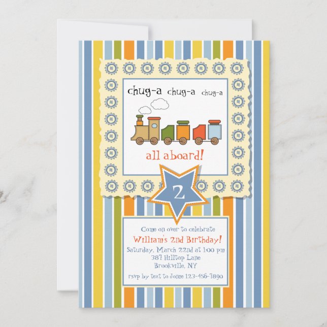 Invitation Choo Choo (Devant)