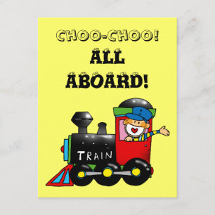 Invitation choo choo train 1er anniversaire