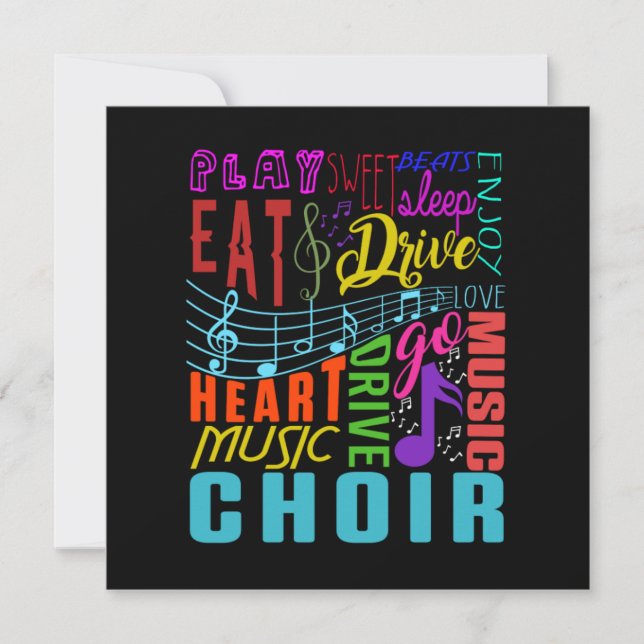 Invitation Chorale Chorus Choral Music Conducteur Cadeau (Devant)