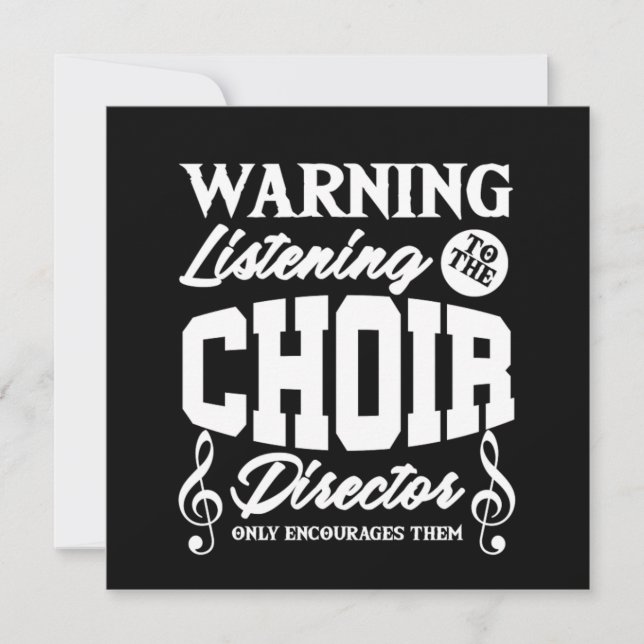 Invitation Chorale Chorus Choral Music Singer Cadeau (Devant)