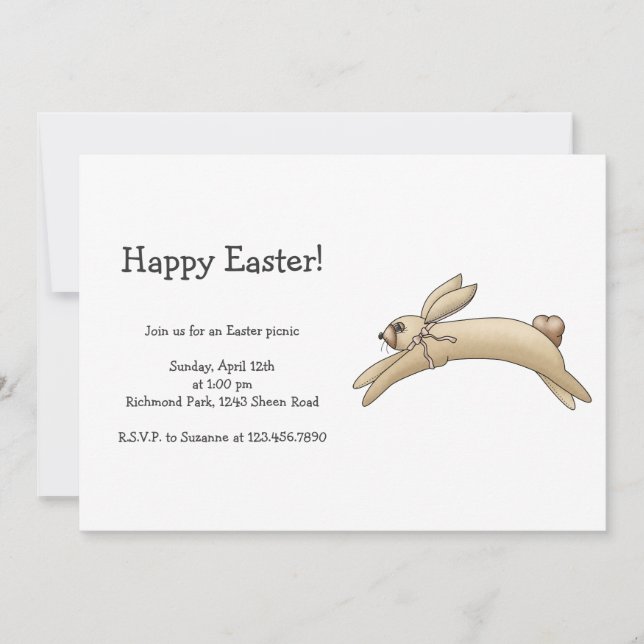 Invitation Choses de ressort · Lapin Brown (Devant)