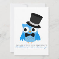 Chouette avec chapeau et Cravate supérieure Invita