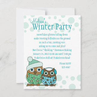 Invitation Chouette des neiges