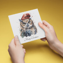 Chouette d'hiver enchantée, personnalisée