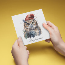 Chouette d'hiver enchantée, personnalisée