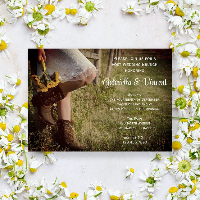 Invitation Chouette et tournesol Mariage Brunch (Créateur téléchargé)