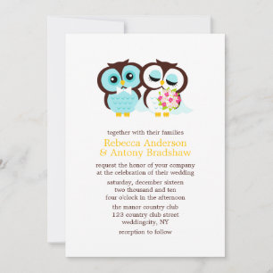 Invitation Chouettes mariages
