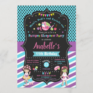 Invitation Choyez les filles d'invitations d'anniversaire de